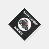 レッドトラクター誕生日名農業農家 スタンダードカクテルナプキン (角)