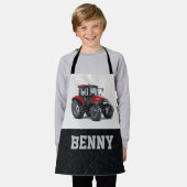 レッドトラクター農業機器農家 クール エプロン (着用した状態)