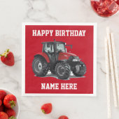 レッドトラクター農業誕生日ナプキンス (インサイチュ)