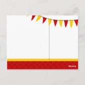 レッドトラクター1st誕生日ありがとう ポストカード (裏面)