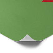 レッドトラクパーソナライズされたターグリーンバースデーパーティー ポスター (角)