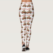 レッドトラックのクリスマス応援ウサギの積み荷 レギンス (裏面)