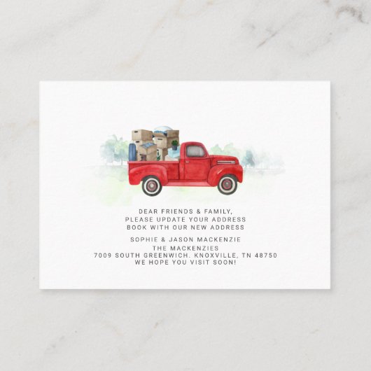 レッドトラックの住所の変更 名刺 (裏面)