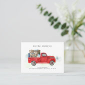 レッドトラックの住所の変更 名刺 (スタンド正面)