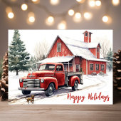 レッドトラックアンドバーンハッピーホリデーズ シーズンカード