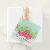 レッドトラッククリスマスギフトタグメッセージカード フェイバータグ (インサイチュ)