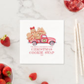 レッドトラッククリスマスクッキーの交換 スタンダードカクテルナプキン (インサイチュ)