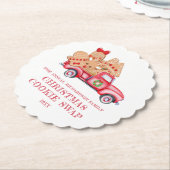 レッドトラッククリスマスクッキーの交換 ペーパーコースター (アングル)