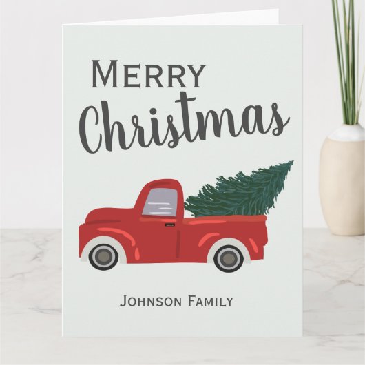 レッドトラッククリスマスツリー カード (正面)