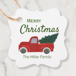 レッドトラッククリスマスツリー フェイバータグ