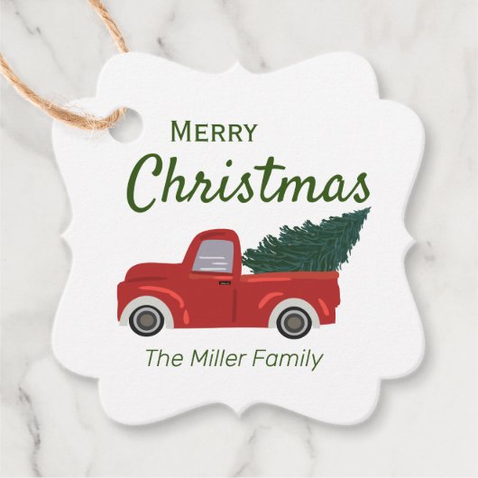 レッドトラッククリスマスツリー フェイバータグ (正面)