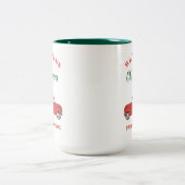 レッドトラッククリスマスファミリー懇親会カスタム ツートーンマグカップ (中央)