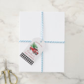 レッドトラッククリスマスベビーシャワーメッセージカード ギフトタグ (より糸付き)