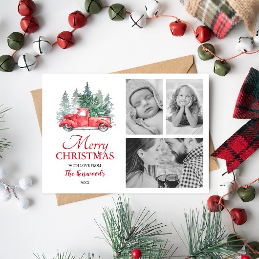 レッドトラッククリスマスホリデー3写真 シーズンカード