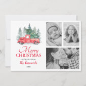 レッドトラッククリスマスホリデー3写真 シーズンカード (正面)