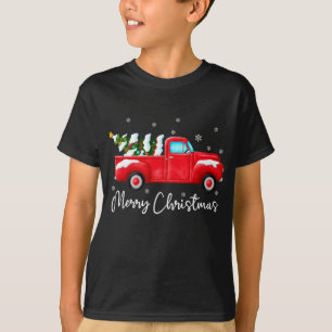 レッドトラッククリスマスライトサンタヴィンテージクリスマス Tシャツ