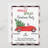 レッドトラッククリスマス招待状 招待状 (正面)