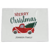 レッドトラッククリスマス ラージペーパーバッグ (正面)