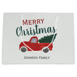 レッドトラッククリスマス ラージペーパーバッグ