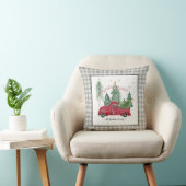 レッドトラックグレーギンガムバッファローチェックファームハウス クッション (椅子)