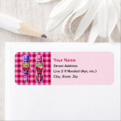 レッドトラックバレンタイン付きくるみ割り住所 シール (インサイチュ)