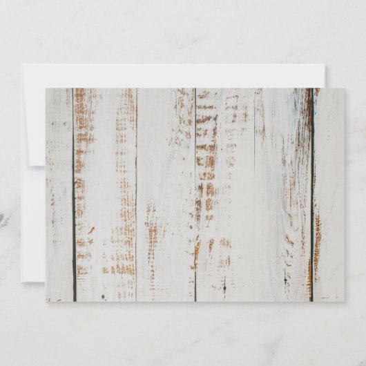 レッドトラックパインツリーズスノーフレークスウッドクリスマス 招待状 (裏面)