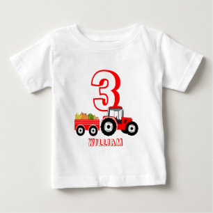 レッドトラックファームプロデュース誕生日ボーイ ベビーTシャツ
