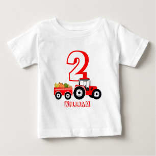 レッドトラックファームプロデュース誕生日ボーイ ベビーTシャツ