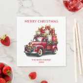 レッドトラックプレゼントパーティー スタンダードランチョンナプキン (インサイチュ)