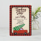 レッドトラックボーイズクリスマス誕生日招待状 (スタンド正面)