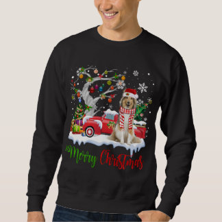 レッドトラックメリークリスマスツリーシェットランドシェプドッグP スウェットシャツ