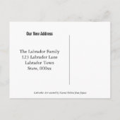 レッドトラックラブラドールの新しい住所のお知らせ 案内ポストカード (裏面)