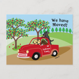 レッドトラックラブラドールの新住所案内 案内ポストカード