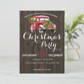 レッドトラックヴィンテージクリスマスパーティー 招待状 (スタンド正面)
