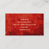 レッドトラックヴィンテージ素朴古いテクスチャ 名刺 (裏面)