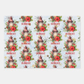レッドトラック名を追加メリークリスマス3 ラッピングペーパーシート (正面3)