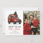 レッドトラック新年ニューホームフォトホリデームービング 案内状 (正面)