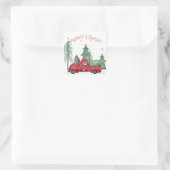 レッドトラック格言ホームツリーファームクリスマスアドレス スクエアシール (バッグ)
