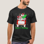 レッドトラック猫クリスマスツリーSanta Meowy Cat Christmas Tシャツ<br><div class="desc">レッドトラック猫クリスマスツリーSanta Meowy Cat Christmas。</div>