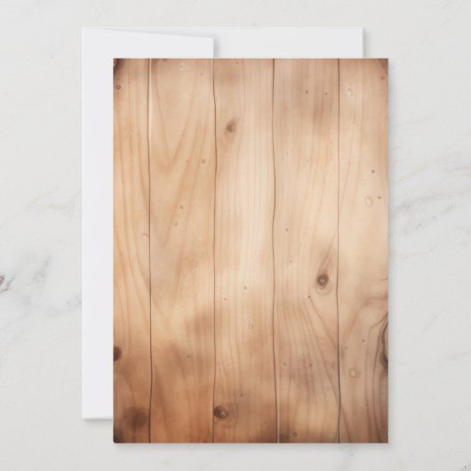 レッドトラック素朴ウィンターオネダーランド誕生日 招待状 (裏面)