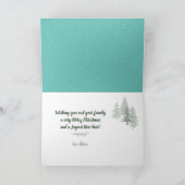 レッドトラック4x4セーブルシェットランド・ シープドッグで、雪の休日 シーズンカード (内部)