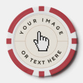 レッドトランプのポーカーチップカスタム – イメージ/文字の追加 ポーカーチップ (正面)