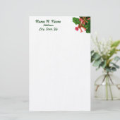 レッドトランペットつる植物 便箋 (スタンド正面)