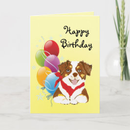 レッドトリオーシーパッピーハッピーバースデー カード