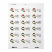 レッドトリオーストラリアとクリスマスリース ラベル (フルシート)