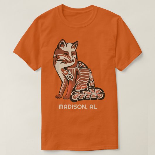 レッドトリバルフォーマディソン先住民アメリカのアートワーク Tシャツ (デザイン正面)