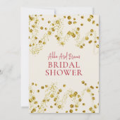 レッドトルコバラブライダルシャワー招待 招待状 (裏面)