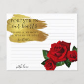 レッドトルコバラ共有メモリ葬儀カード (正面)