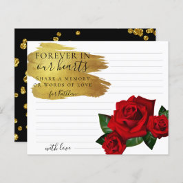 レッドトルコバラ共有メモリ葬儀カード