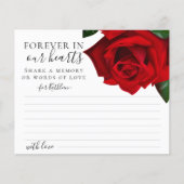 レッドトルコバラ共有メモリ葬儀カード (正面)